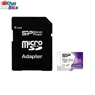 کارت حافظه microSDXC سیلیکون پاور مدل Superior Pro کلاس 10 استاندارد UHS-I U3 سرعت 100MBps ظرفیت 128 گیگابایت به همراه آداپتور SD