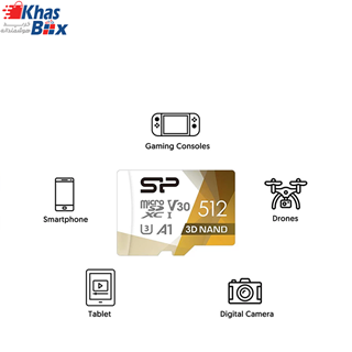 کارت حافظه microSDXC سیلیکون پاور مدل Superior pro کلاس 10 استاندارد UHS-I U3 سرعت 100MBps ظرفیت 512 گیگابایت به همراه آداپتور SD