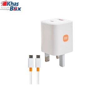 آداپتور شارژر 67 واتی شیائومی مدل MDY-K50-EF با کابل تایپ سی - سفید