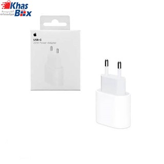 شارژر دیواری آیفون دو پین USB-C مدل A2347 20W ZMA - سفید - سفارش اروپا - اصلی