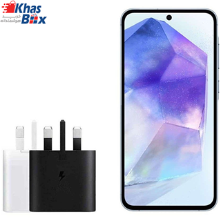 شارژر اصلی گوشی Galaxy A55 سامسونگ تک پورت 25 وات سامسونگ Type-C سه پین سوپر فست شارژ