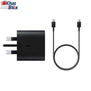  شارژر دیواری 25 وات اس ال وای مدل GALAXY S23FE SUPER FAST سامسونگ به همراه کابل تبدیل USB-C