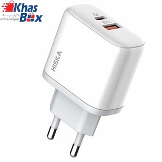 شارژر دیواری هیسکا مدل H-108 به همراه کابل تبدیل USB-C