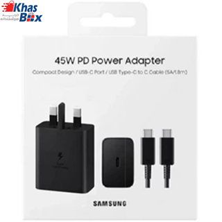 شارژر دیواری 45 وات سوپر فست شارژ سامسونگ اورجینال Samsung 45W PD Power Adapter 